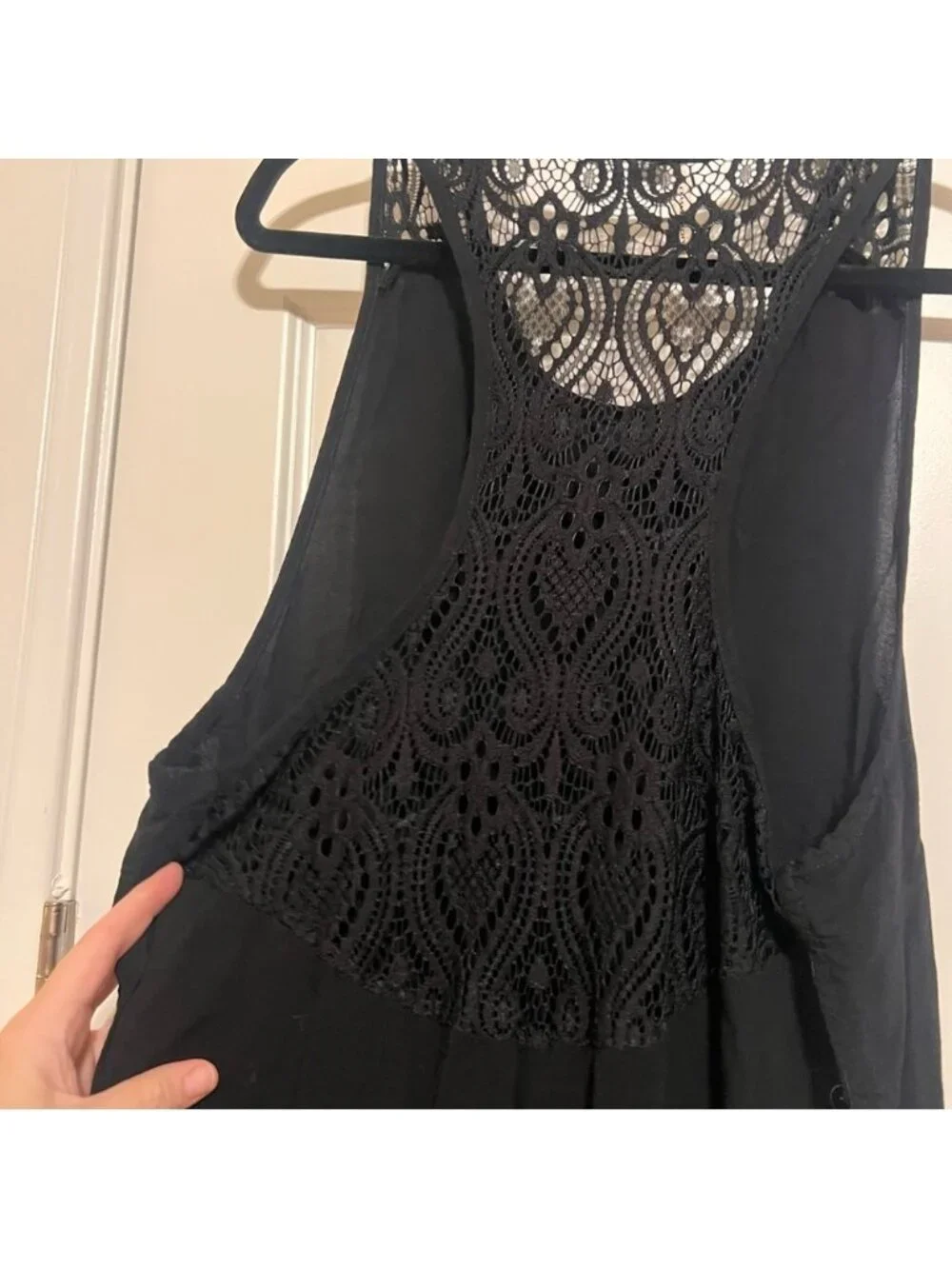 Black Lace Swim Coverup